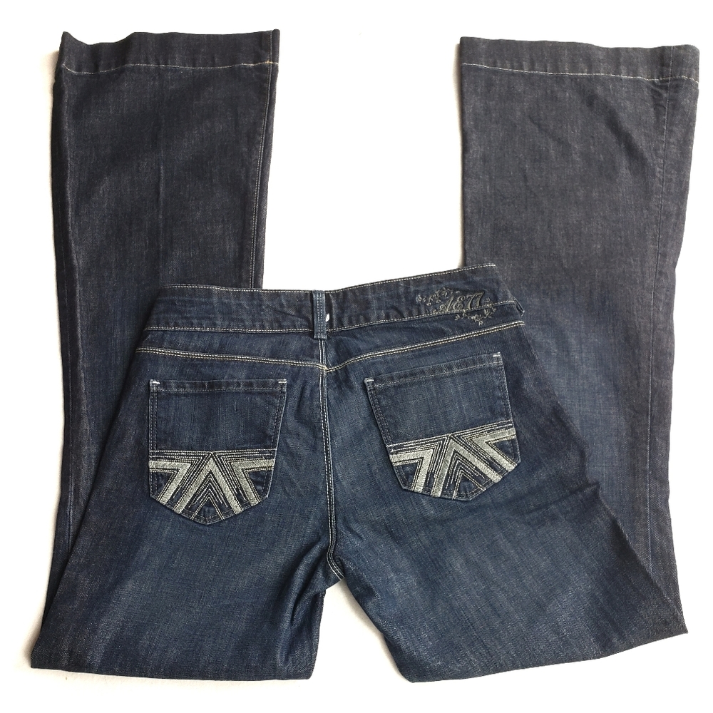 American Eagle AE77 Womens Size 4 Embroidered Jeans Denim Flare Y2k Western
